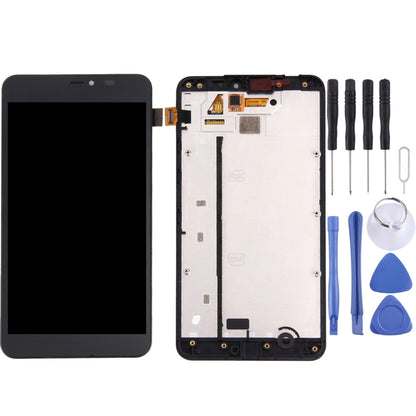 LCD Screen and Digitizer Full Assembly with Frame for Microsoft Lumia 640 XL, For Lumia 640 XL  with Frame Black
