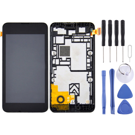 LCD Screen and Digitizer Full Assembly with Frame for Nokia Lumia 530, For Nokia Lumia 530 TFT
