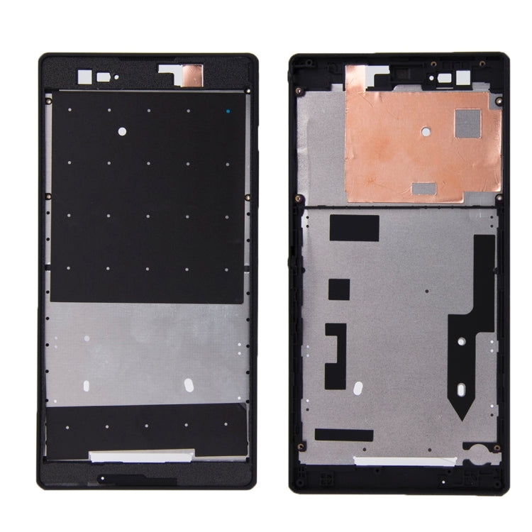 Front Housing  with Adhesive Sticker for Sony Xperia T2 Ultra, For Xperia T2 Ultra(Black)