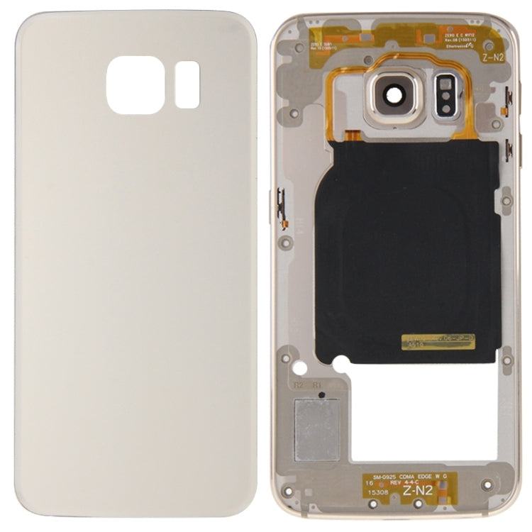 For Galaxy S6 Edge / G925 Full Housing Cover (Back Plate Housing Camera Lens Panel + Battery Back Cover ) , For Samsung Galaxy S6 edge