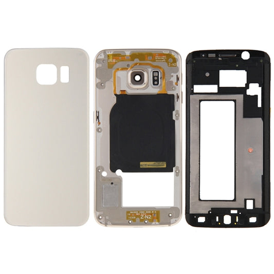 For Galaxy S6 Edge / G925 Full Housing Cover (Front Housing LCD Frame Bezel Plate + Back Plate Housing Camera Lens Panel + Battery Back Cover ) , For Samsung Galaxy S6 edge