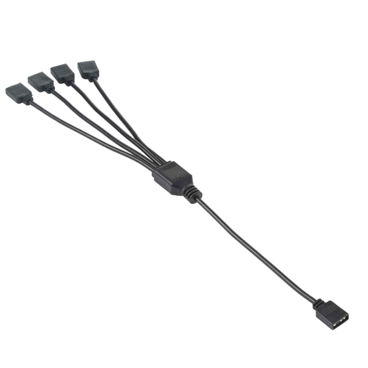 3 Pin 5V 1 to 4 Motherboard AURA RGB PC Cooling Extension Cable for Asus, 1 to 4