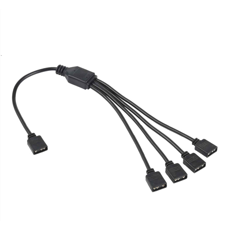 3 Pin 5V 1 to 4 Motherboard AURA RGB PC Cooling Extension Cable for Asus, 1 to 4