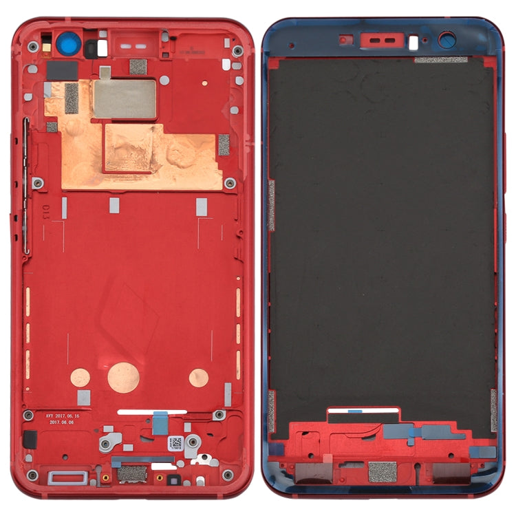 Front Housing LCD Frame Bezel Plate for HTC U11, For U11 (Red), For U11(Dark Blue), For U11, For U11 Front Black