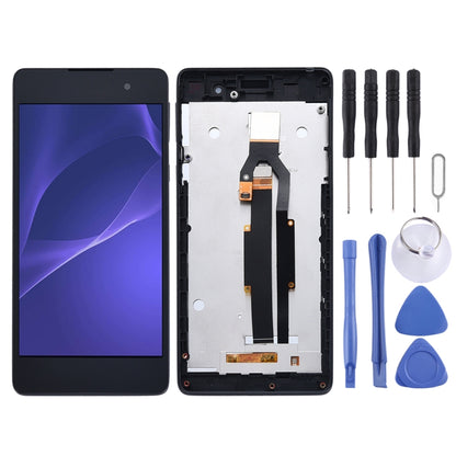 LCD Screen and Digitizer Full Assembly with Frame for Sony Xperia E5 F3311 F3313, For Xperia E5