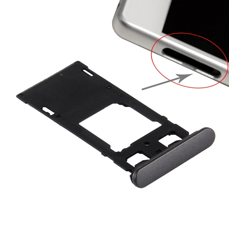 SIM Card Tray + Micro SD / SIM Card Tray + Card Slot Port Dust Plug for Sony Xperia X (Dual SIM Version), For Xperia X Dual SIM Rose, For Xperia X Dual SIM White, For Xperia X Dual SIM