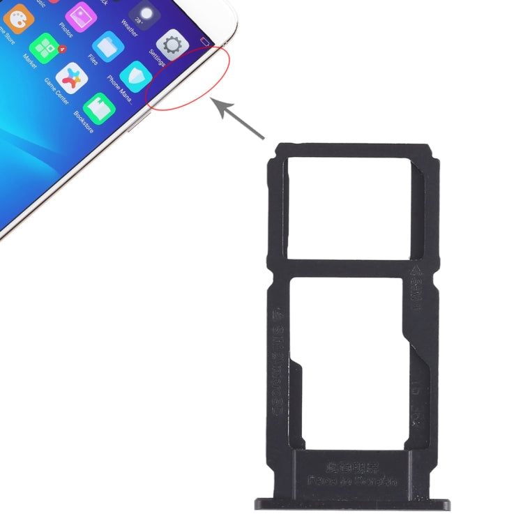 For OPPO R11 SIM Card Tray + SIM Card Tray / Micro SD Card Tray