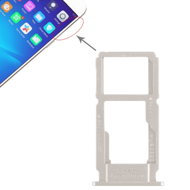 For OPPO R11 SIM Card Tray + SIM Card Tray / Micro SD Card Tray, For OPPO R11, OPPO R11