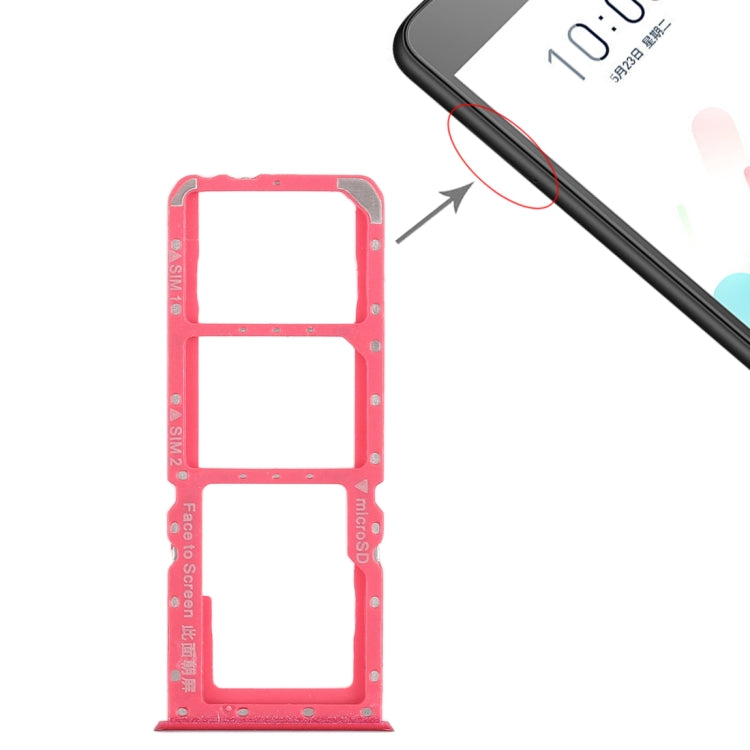 For OPPO A5 / A3s 2 x SIM Card Tray + Micro SD Card Tray, For OPPO A5