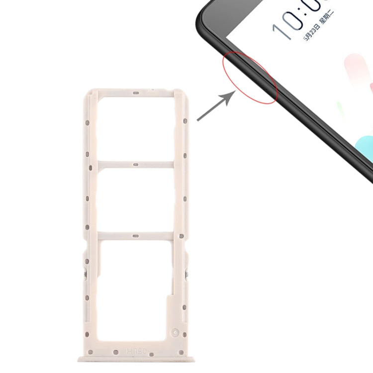 For OPPO A5 / A3s 2 x SIM Card Tray + Micro SD Card Tray, For OPPO A5