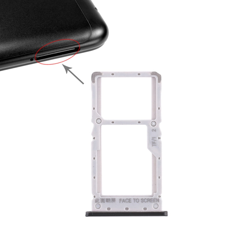 SIM Card Tray + SIM Card Tray / Micro SD Card Tray for Xiaomi Redmi Note 6 Pro, For Xiaomi Redmi Note 6 Pro