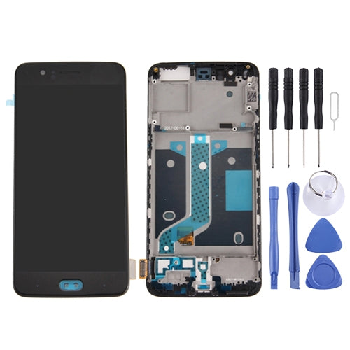 For OnePlus 5  Digitizer Full Assembly with Frame OEM LCD Screen, For OnePlus 5