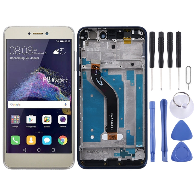 LCD Screen and Digitizer Full Assembly with Frame for Huawei P8 Lite (2017), For Huawei P8 Lite (2017), Huawei P8 Lite (2017)