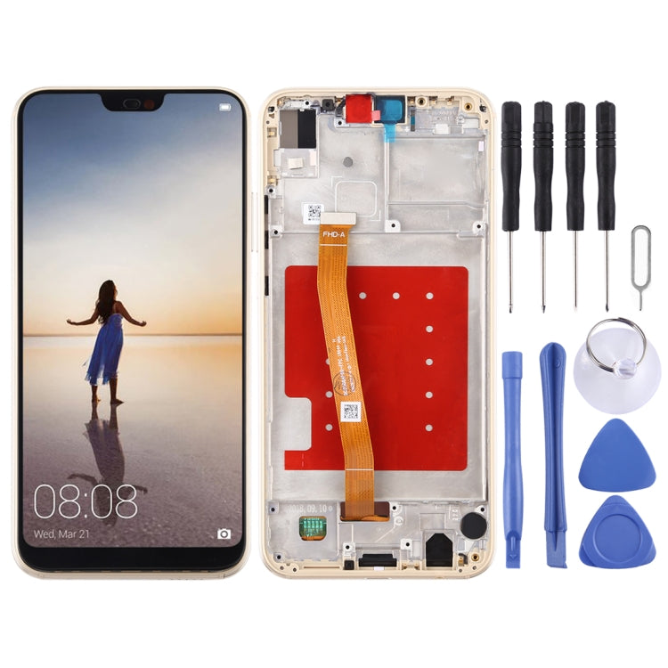 LCD Screen and Digitizer Full Assembly with Frame for Huawei P20 Lite / Nova 3e