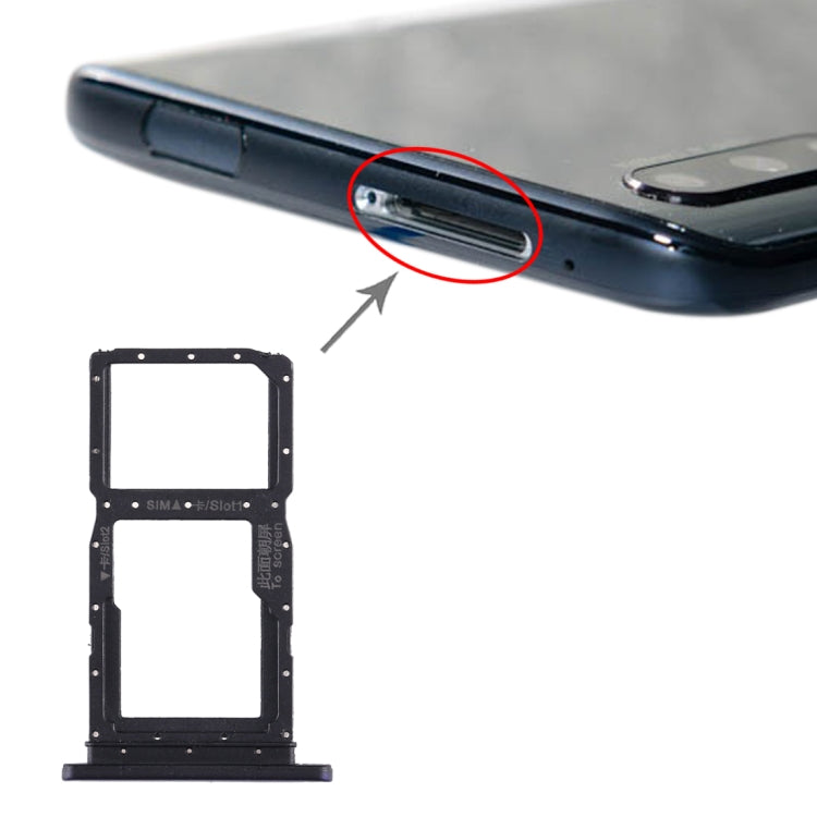SIM Card Tray + SIM Card Tray / Micro SD Card Tray for Huawei Honor 9X / Honor 9X Pro, For Huawei Honor 9X, For Huawei Honor 9X(Dark Blue), For Huawei Honor 9X(Baby Blue)