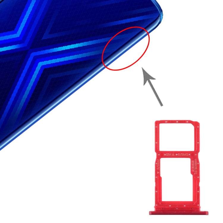 SIM Card Tray + SIM Card Tray / Micro SD Card Tray for Huawei Honor 9X / Honor 9X Pro, For Huawei Honor 9X, For Huawei Honor 9X(Dark Blue), For Huawei Honor 9X(Baby Blue)