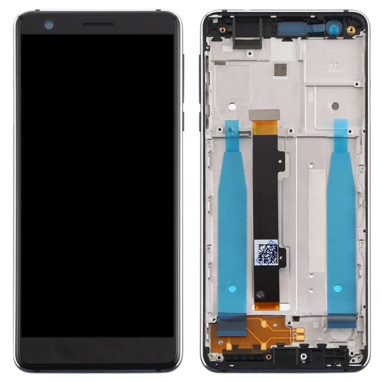 LCD Screen and Digitizer Full Assembly with Frame & Side Keys for Nokia 3.1 TA-1049 TA-1057 TA-1063 TA-1070, For Nokia 3.1