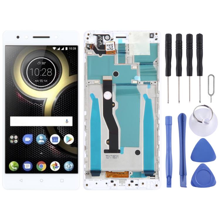 LCD Screen and Digitizer Full Assembly with Frame for Lenovo K8 Note XT1902-3, For Lenovo K8 Note