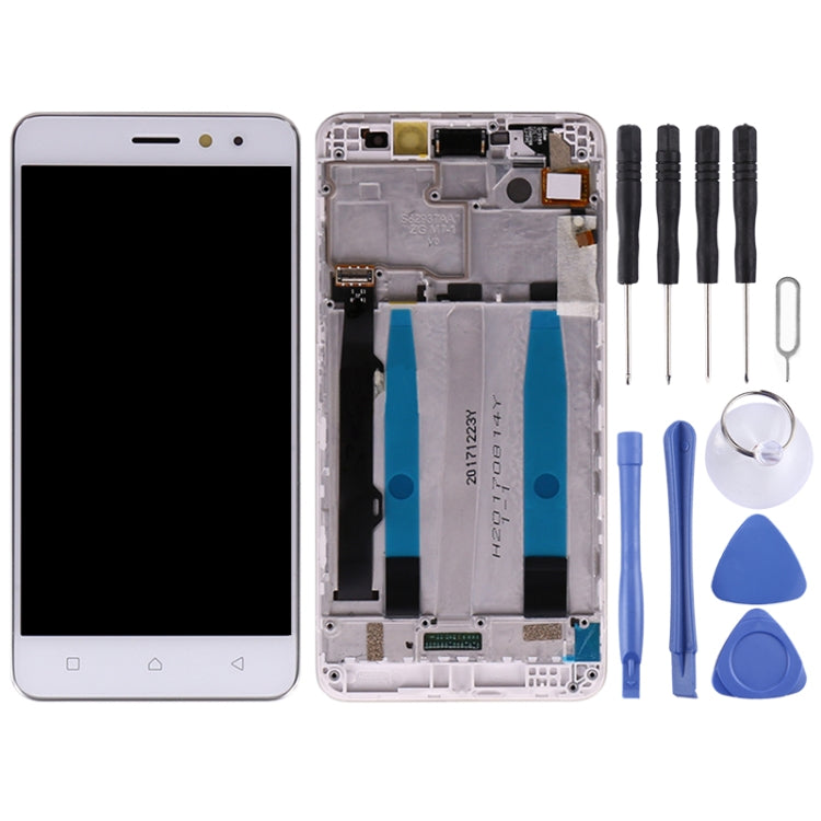 LCD Screen and Digitizer Full Assembly with Frame for Lenovo K6 Power, For Lenovo K6 Power
