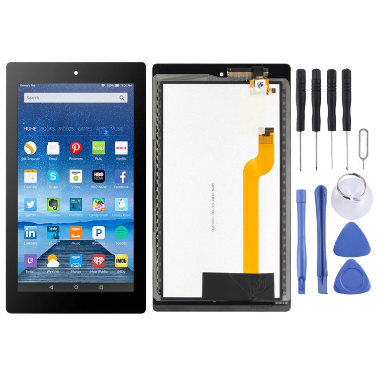 LCD Screen and Digitizer Full Assembly for Amazon Kindle Fire 7th HD 7 2017 HD7 SR043KL&#160;, For Amazon Kindle Fire 7th