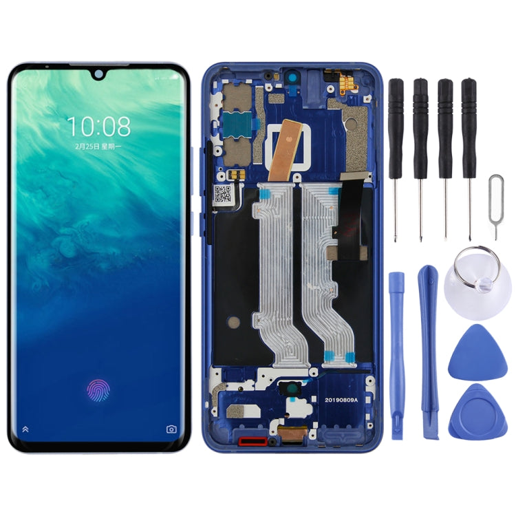 AMOLED Material LCD Screen and Digitizer Full Assembly with Frame for ZTE Axon 10 Pro (4G Version), For ZTE Axon 10 Pro 4G