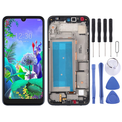 LCD Screen and Digitizer Full Assembly with Frame for LG Q60 X525ZA X525BAW X525HA X525ZAW / LG X6 2019 LMX625N X625N X525,Single SIM, For LG Q60(Single SIM)
