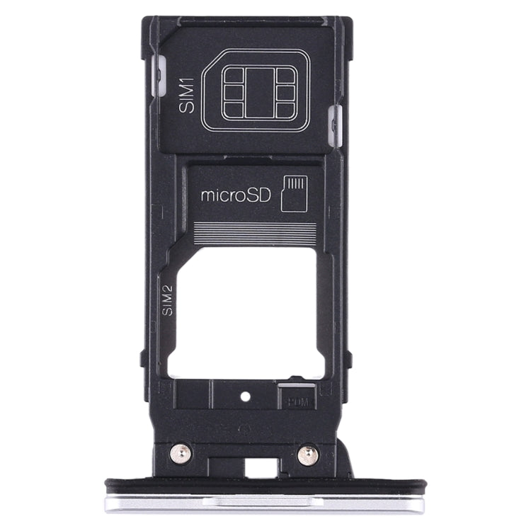 SIM Card Tray + SIM Card Tray + Micro SD Card Tray for Sony Xperia XZ2, For Sony Xperia XZ2
