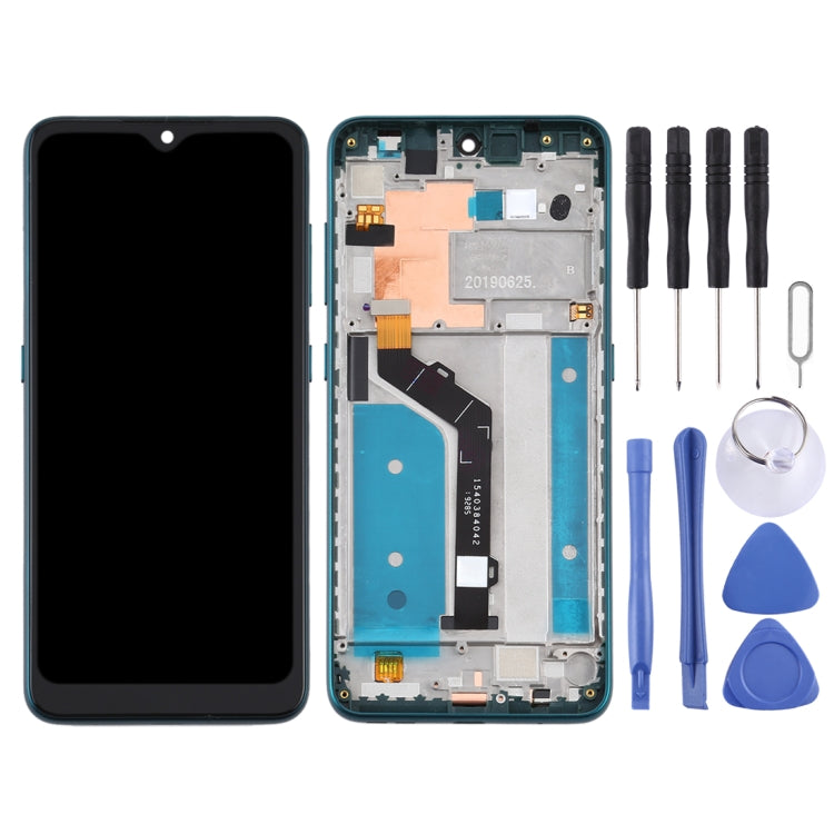 LCD Screen and Digitizer Full Assembly with Frame for Nokia 7.2 TA-1196