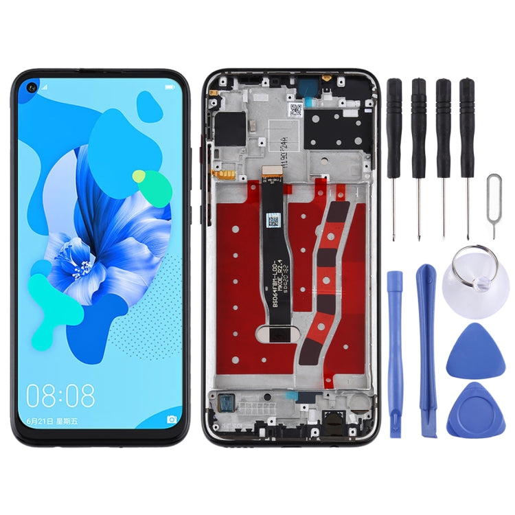 LCD Screen and Digitizer Full Assembly with Frame for Huawei Nova 5i, For Huawei Nova 5i
