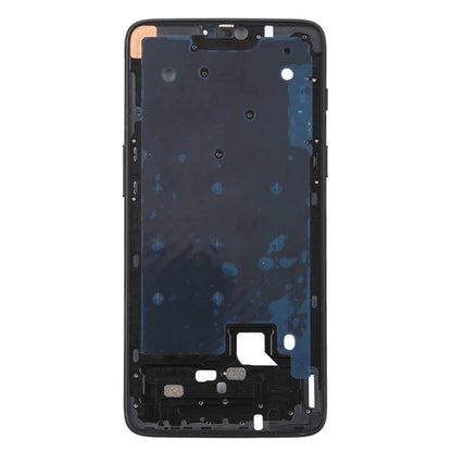 For OnePlus 6 Front Housing LCD Frame Bezel Plate with Side Keys, For OnePlus 6 (Jet Black)