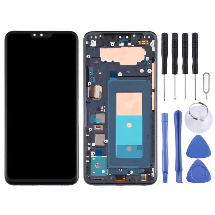 LCD Screen and Digitizer Full Assembly with Frame for LG V40 ThinQ, For LG V40 ThinQ