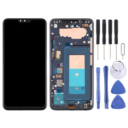LCD Screen and Digitizer Full Assembly with Frame for LG V40 ThinQ, For LG V40 ThinQ