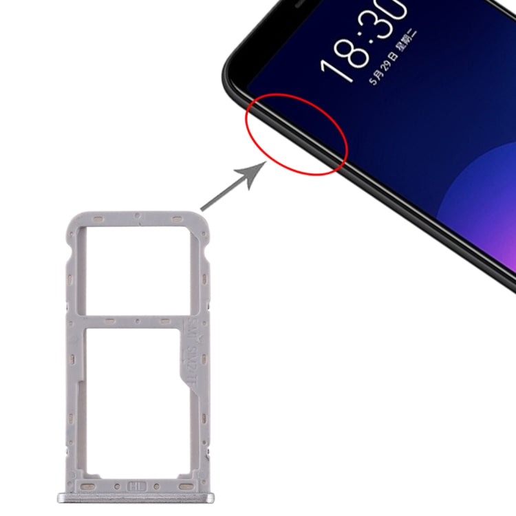 For Meizu M6T SIM Card Tray + SIM / Micro SD Card Tray