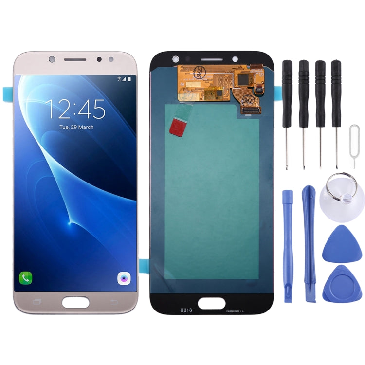 Oled Material LCD Screen and Digitizer Full Assembly for Galaxy J7 (2017) / J7 Pro, J730F/DS, J730FM/DS, For Samsung Galaxy J7 (2017)/J7 Pro OLED, For Galaxy J7 (2017)/J7 Pro OLED