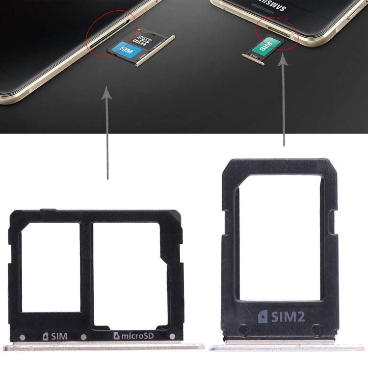 For Galaxy A5108 / A7108 2 SIM Card Tray + Micro SD Card Tray, For Galaxy A7108, For Samsung Galaxy A7108, For Galaxy A5108 / A7108
