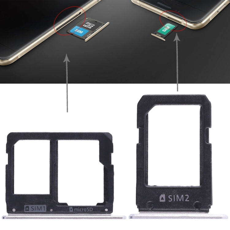 For Galaxy A5108 / A7108 2 SIM Card Tray + Micro SD Card Tray, For Galaxy A7108, For Samsung Galaxy A7108, For Galaxy A5108 / A7108