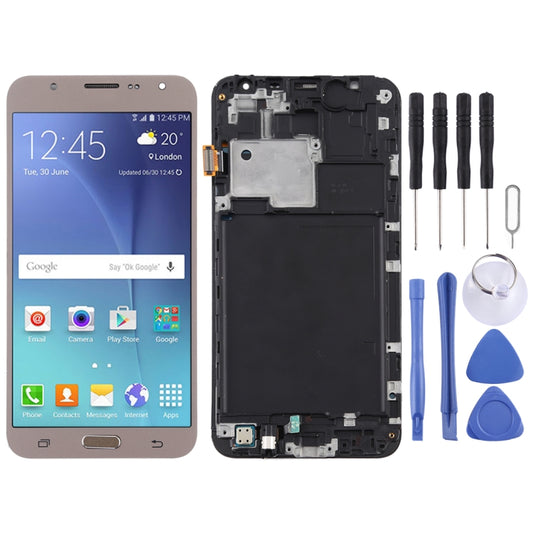 TFT Material LCD Screen and Digitizer Full Assembly with Frame for Galaxy J7 (2015) / J700F, For Galaxy J7 (2015) with Frame,TFT, For Galaxy J7 (2015) (TFT Material)
