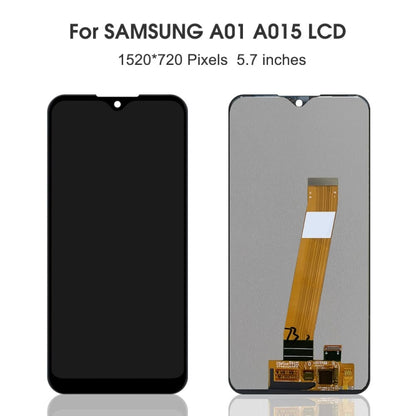 Original PLS TFT Material LCD Screen and Digitizer Full Assembly (Flex Cable Narrow) for Galaxy A01, For Samsung Galaxy A01 SM-A015F(Original )(Narrow)
