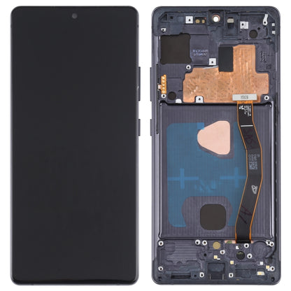 Original Super AMOLED Material LCD Screen and Digitizer Full Assembly with Frame for Galaxy S10 Lite
