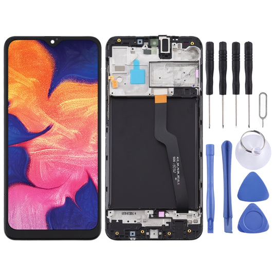 LCD Screen and Digitizer Full Assembly With Frame for Samsung Galaxy A10 / SM-A105F (Single Card Version), For Samsung Galaxy A10