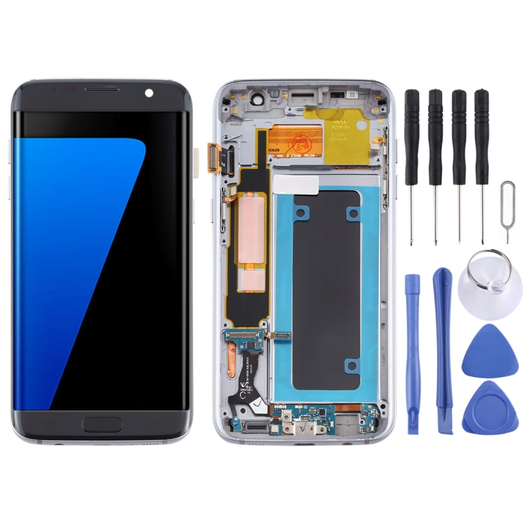 OLED Material LCD Screen and Digitizer Full Assembly With Frame for Samsung Galaxy S7 Edge / SM-G935F, For Galaxy S7 Edge (OLED), For Samsung Galaxy S7 Edge (OLED Material)
