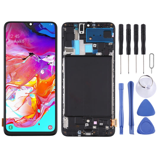 TFT Material LCD Screen and Digitizer Full Assembly With Frame for Samsung Galaxy A70  (Not Supporting Fingerprint Identification), For Samsung Galaxy A70