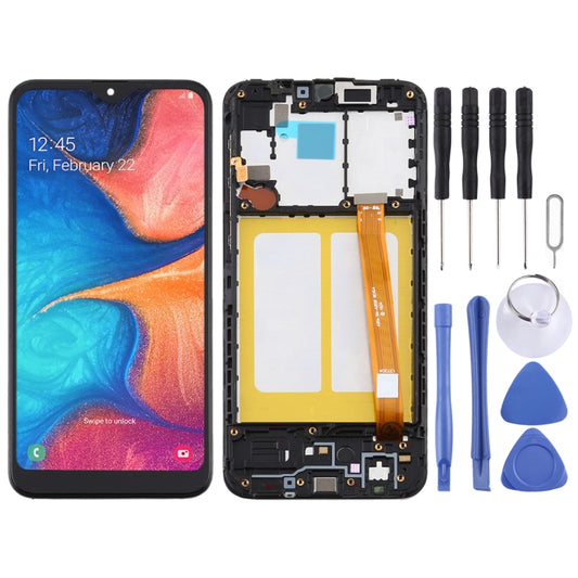 TFT Material LCD Screen and Digitizer Full Assembly With Frame for Samsung Galaxy A20e, For Samsung Galaxy A20e(TFT)