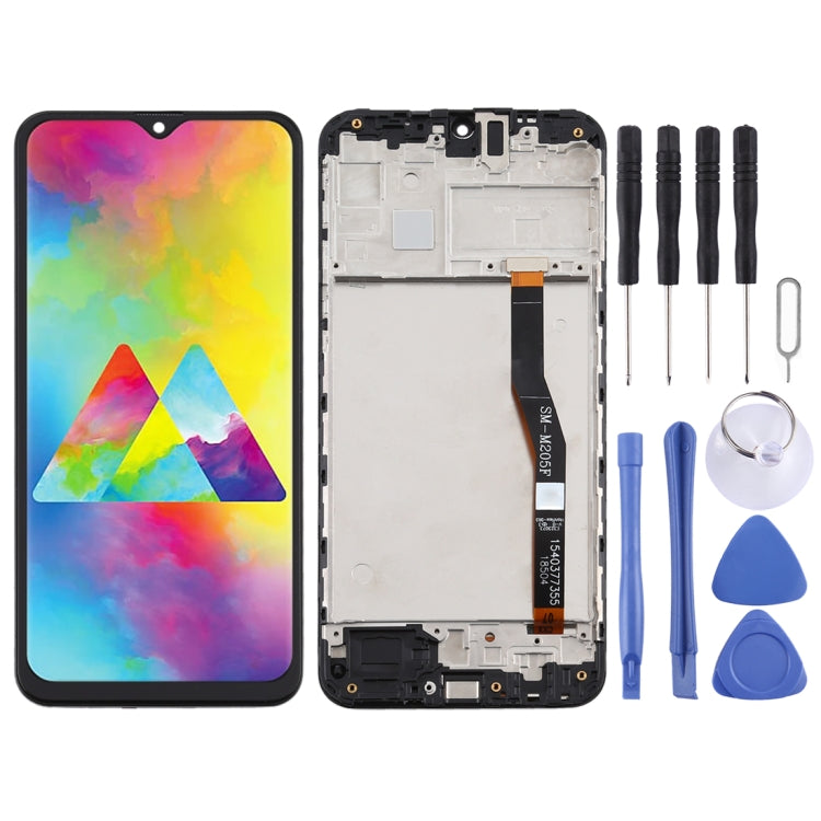 TFT Material LCD Screen and Digitizer Full Assembly With Frame for Samsung Galaxy M20, For Samsung Galaxy M20(TFT)