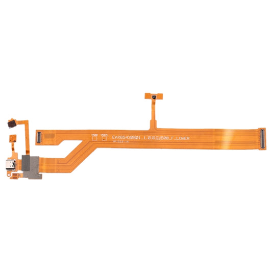 Charging Port with Microphone & Speaker Ringer Buzzer Flex Cable for LG G Pad 8.3 V500, For LG G Pad 8.3 V500