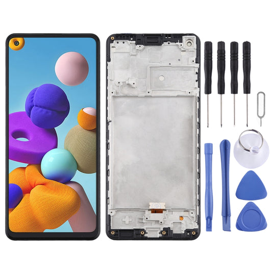 LCD Screen and Digitizer Full Assembly With Frame for Samsung Galaxy A21s / SM-A217, For Samsung Galaxy A21s
