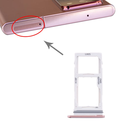 For Samsung Galaxy Note20 Ultra SIM Card Tray + SIM Card Tray / Micro SD Card Tray, For Samsung Galaxy Note20 Ultra(dual card)