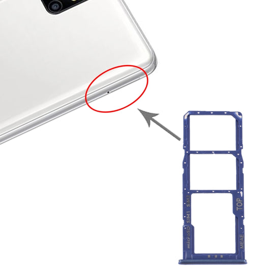 For Samsung Galaxy M51 SM-M515 SIM Card Tray + SIM Card Tray + Micro SD Card Tray, For Samsung Galaxy M51 (dual card), For Samsung Galaxy M51