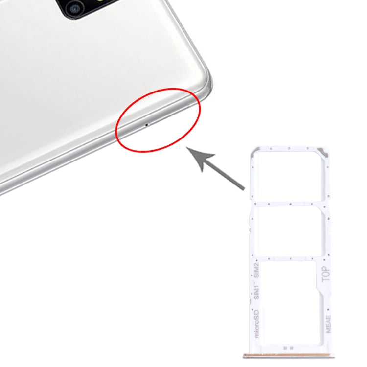 For Samsung Galaxy M51 SM-M515 SIM Card Tray + SIM Card Tray + Micro SD Card Tray, For Samsung Galaxy M51, For Samsung Galaxy M51 (dual card)