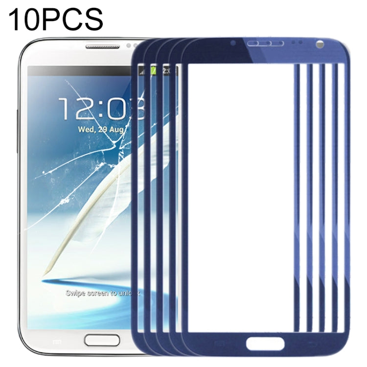 For Samsung Galaxy Note II / N7100 10pcs Front Screen Outer Glass Lens , For Samsung Galaxy Note II